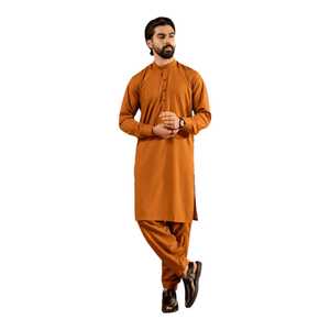 Vêtements pour hommes à la mode, salwar kameez en tissu de coton, vêtements indiens et pakistanais, tenue ethnique à manches longues, qualité supérieure - Product Image 1
