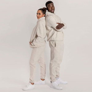 New Custom Pullover Premium Quality Polyester/Cotton Heavyweight Solid Blank <b>Sweat</b> <b>Suits</b> <b>Men</b> Tracksuits Set Jogging <b>Suits</b> - Product Image 4