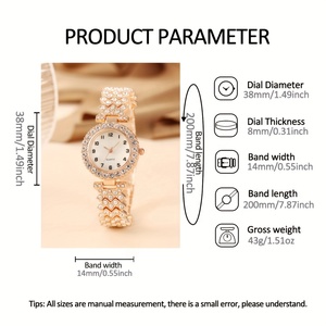 Girls Rhinestone Quartz Watch and Jewelry Set NW1502 - Product Image 4