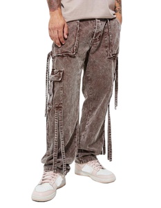 กางเกงคาร์โก้ผู้ชายผ้าคอตตอนปรับชายได้สไตล์ผจญภัยกลางแจ้งแนวยุทธวิธีสำหรับทำงานเดินป่าและชุดลำลอง - Product Image 1