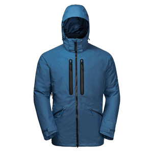 Waterproof Eco-Friendly Windproof <b>Quilted</b> Jacket Men Regular Fit <b>Winter</b> Blouson Pullover Stand Collar Zipper Closure High Street - Product Image 2