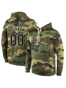 Men's Custom Camouflage Hoodie Personalized Text & Logo Full Zip Outdoor Sweatshirt Made Durable All-Over Print Fabric Suitable - Product Image 5