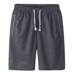 Fashion Men's High Quality Polyester Canvas Bermuda Shorts Solid Color Elastic Waist Casual Breathable Quick Dry Pockets - Product Image 6