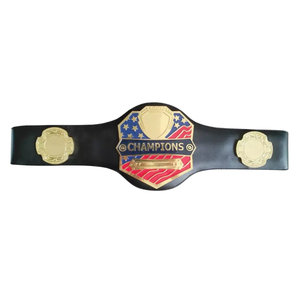 Ceinture de champion personnalisable, titre de lutte premium, design drapeau américain, trophée sportif de haute qualité - Product Image 1
