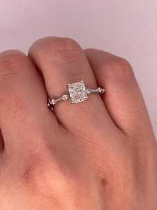 Moissanite Cushion Cut Diamond Engagement Classic <b>Ring</b> For Women's original 925 Silver For Bridal Promise Gift For Lovers - Product Image 3