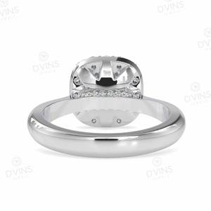 Bague de fiançailles et de mariage de luxe D'VINS JEWELS unisexe en or massif 14 carats avec diamant de laboratoire rond de 2 carats VVS certifié IGI - Product Image 4