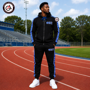 Survêtement en molleton d'hiver 100% coton pour femmes, broderie personnalisée Phi Beta Sigma |   Vêtements de sport brodés pour fraternités en gros - Product Image 4