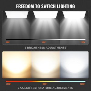 Confezione da 2 Pannelli LED Piatti 2x4FT 6000LM 50W, Plafoniera Regolabile 6500K, Montaggio a Superficie 3 Pollici - Product Image 3
