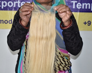 Vente en gros de cheveux non traités trame de génie naturel blond 6*6 fermeture droite aucune perte de cheveux humains vierges vietnamiens au temple - Product Image 4