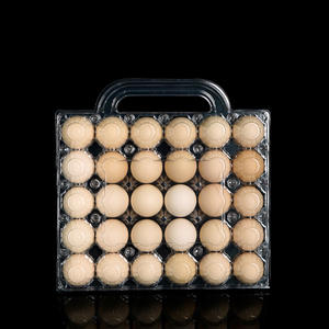 透明ポータブルエッグキャリア耐久性28/30エッグトレイハンドヘルドブリスターPETプラスチックポータブルエッグトレイ包装 - Product Image 2