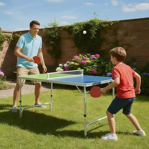 Mesa de Ping Pong Plegable de Altura Ajustable, Juego de Mesa de Tenis de Mesa Mini para Jugadores de Ping Pong - Product Image 1