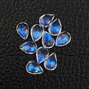 4x6mm 5x7mm 6x8mm 6x9mm 7x9mm 8x10mm poire coupe arc-en-ciel pierre de lune fournisseur de pierres précieuses en vrac acheter maintenant au prix de gros Alibaba bricolage - Product Image 1