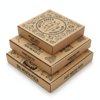 Caja de Pizza de Papel Kraft Ecológica con Logotipo Personalizado, Caja de Empaque para Pizza de 4-16 Pulgadas