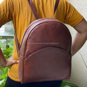 Nouveau sac à dos en cuir de vachette véritable fait à la main pour hommes et femmes sac de voyage 100% sac à dos Vintage en cuir pleine fleur pur - Product Image 6