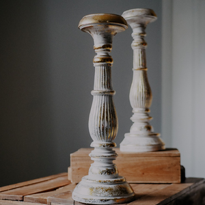 Hand Carved Wooden Candle Holder Gold Accent Traditional Decorative Tealight Stand for Home Wedding Festival Decor - Product Image 3