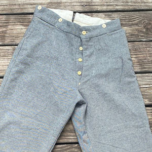 Pantalones Clásicos de Lana Reproducción del Período Civil Americano, Pantalones de Corte Tradicional Reproducción de la Era Civil Americana - Product Image 4