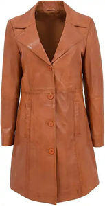 เสื้อโค้ทหนังแท้สีพื้นลำลองสำหรับผู้หญิงไซส์ใหญ่ คุณภาพพรีเมียม แฟชั่นใหม่ ระบายอากาศได้ดี เป็นมิตรกับสิ่งแวดล้อม - Product Image 2