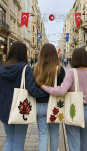 Bolso de Mano de Lona de Algodón con Bordado de Cuentas Florales, Bolsa de Compras Reutilizable, con Diseño de Flores, para Mujer, para Uso Diario - Product Image 4