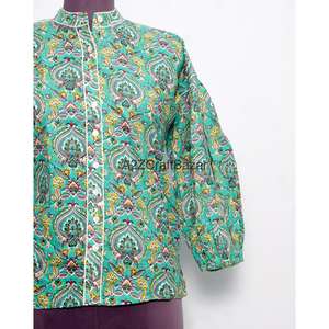 Vestidos Casuales de Oficina para Mujer, Estilo Inglés, Tejidos a Mano, 100% Algodón, Transpirables, Manga Larga, Cuello Redondo, Estampado Floral - Product Image 2