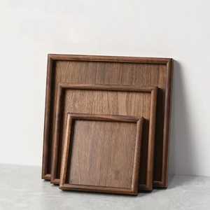 Plateau de rangement en bois rectangulaire, design de style américain, finition vernie, durable, compatible lave-vaisselle, capacité personnalisable, utilisation multi-espaces - Product Image 3