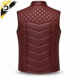 Chaleco de Cuero para Hombre, Diseño Impermeable y Ligero, Corte Cómodo, Fácil de Combinar, para Viajes, Moda Casual y Uso Diario - Product Image 4