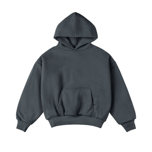 <b>Top</b> New Fashion Streetwear Vintage Hoodie Cotton Warmth Hoodie French Terry Blank <b>Cropped</b> Pullover Boxy Hoodie for <b>Men</b> - Product Image 2