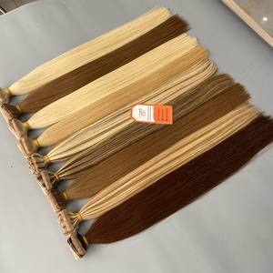 Extensiones de trama de cabello humano vietnamita Remy 100%, cutícula 12A completa de calidad superior, cinta para piel cruda - Product Image 6