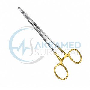 Akramed Surgical DeBakey Vascular Clamp Curved Atraumatic Jaws <b>Titanium</b> Coated Angled Shanks CE Certified Surgical Instrument - Product Image 3
