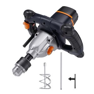 Miscelatore per malta e cemento 13A con ventola a pale singole, attacco a chiavetta da 5/8 pollici, avviamento graduale, ventola a spirale grande da 100 mm per uso edile - Product Image 1