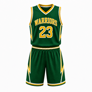 Ensemble de maillots et shorts de basket-ball personnalisés pour équipe, impression par sublimation, tissu en maille à séchage rapide, uniformes sportifs, fabricant OEM ODM - Product Image 1