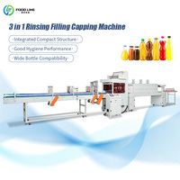 Machine de remplissage et de bouchage entièrement automatique 3-en-1 de 500 ml pour jus de fruits et boissons, remplissage à chaud