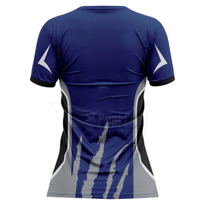 Nouveauté Chemises de softball à col en V imprimées avec logo Tissu 100% polyester Chemises de softball à col en V - Product Image 4