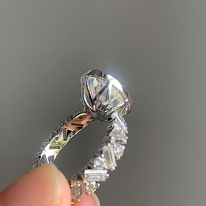 Top Selling 2 Carat <b>Moissanite</b> <b>Engagement</b> <b>Ring</b> in Original <b>OVAL</b> Cut 18K Yellow Gold Premium Jewelry - Product Image 2