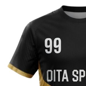 Men Black <b>Gold</b> Two Tone Handball Uniform Jersey Short Sleeve Athletic Sports Wear Polyester Match Training Clothing - Product Image 3