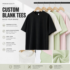เสื้อยืดคอตตอน 100% คุณภาพสูง น้ำหนักมาก สีพื้น เสื้อยืดแขนสั้นผู้ชาย ทรงหลวมไหล่ตก เสื้อยืดเบสิค - Product Image 3