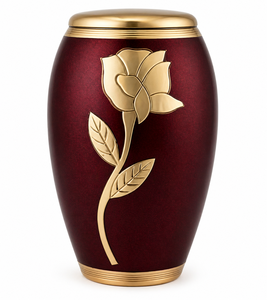 Antique Blue Butterfly Engraved Cremation Urn Memorial Picture Sticker with Enamel Cremation Urn for Human Funeral Ashes - Product Image 3