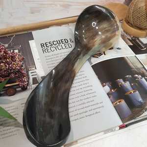 Custom Made Natural Buffalo Horn Kitchen Cutlery, Including Horn <b>Spoons</b> & Horn Fork Hand Carved Buffalo Horn <b>Serving</b> <b>Spoon</b> - Product Image 4