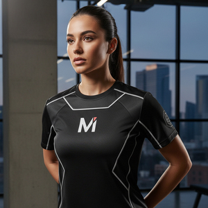 T-shirt de sport tricoté doux au toucher, tissu premium, coupe ajustée, haut de fitness confortable, vêtements d'entraînement, tee-shirt athlétique personnalisé, vente en gros - Product Image 6