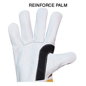 Gants de soudage TIG et à l'argon en peau de chèvre de qualité supérieure avec manchette en cuir de vachette – Gants résistants à la chaleur et durables - Product Image 2