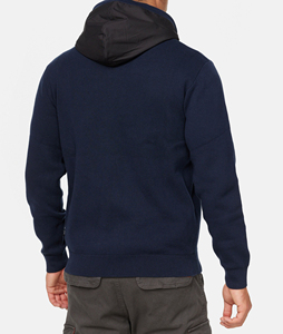 Sweat à capuche zippé pour homme, style streetwear, doublure polaire respirante, délavage acide, coupe oversize, mode décontractée, durable, OEM ODM - Product Image 3
