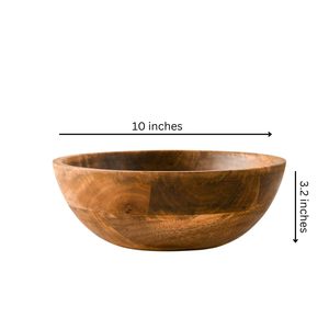 Bol en bois traditionnel pour servir la cuisine indienne, le riz, les currys, les collations et pour rehausser une expérience culinaire authentique - Product Image 3
