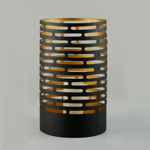 Porte-bougies en verre et aluminium dorés pour mariage, dîner, décoration de Noël - Product Image 5
