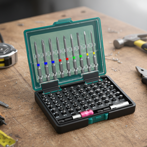 OEM/ODM disponible, jeu de forets de qualité industrielle et DIY 1/4" x 25 et 75 mm, 71 pièces avec finition à anneaux de couleur, fournisseur taïwanais ITA-tools - Product Image 1
