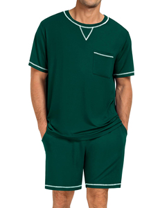 Custom Made Product Men's Shorts Sets Breathable Polyester Cotton <b>Material</b> With Custom Logo Two Piece Men's T Shirts Short Sets - Product Image 1