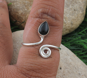 Natural <b>Black</b> Onyx <b>Ring</b> 925 Sterling Silver Minimalist Bezel Setting Certified <b>Ring</b> <b>Women</b> Handcrafted Grey Gemstone Party - Product Image 2