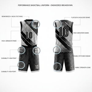Maillot de basket OEM ODM, uniforme de sublimation personnalisé, ensemble de vêtements de sport athlétiques imprimés sur mesure pour les clubs, les écoles et les équipes universitaires - Product Image 2