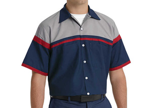 Chemises de travail personnalisées pour hommes à manches courtes noires, chemise de travail industrielle personnalisée pour mécanicien, vêtements de travail durables, vente chaude - Product Image 4