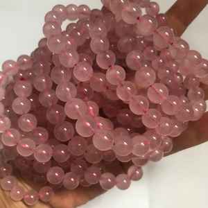 Cuentas de Cuarzo Rosa Natural en Forma de Gelatina, Cuentas Sueltas de Piedras Preciosas para Hacer Joyas, DIY, Pulseras, Collares y Manualidades - Product Image 3