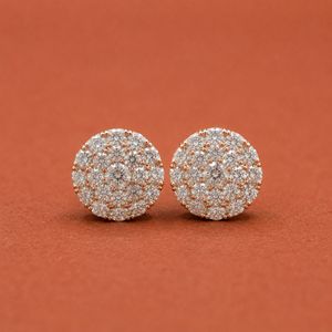 Round <b>Moissanite</b> Stud <b>Earrings</b> 925 Sterling Silver Brilliant Cut Floral Inspired <b>Earrings</b> Elegant Jewelry Gift for Women - Product Image 5