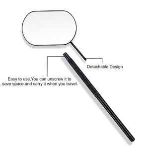 Logotipo personalizado Mango grande Extensión de pestañas Espejo de maquillaje Forma ovalada de alta calidad Accesorios para pestañas Herramientas Espejo cosmético - Product Image 4